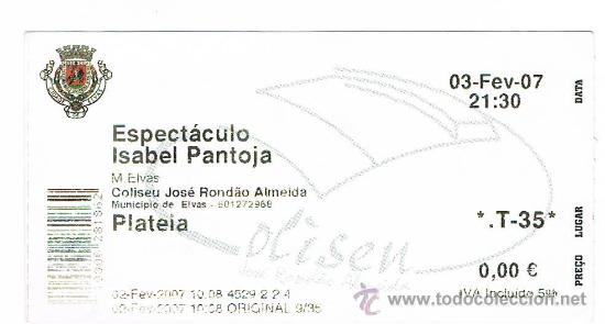 M&uacute;sica de colecci&oacute;n: ENTRADA ESPECTACULO  DE ISABEL PANTOJA - Foto 1
