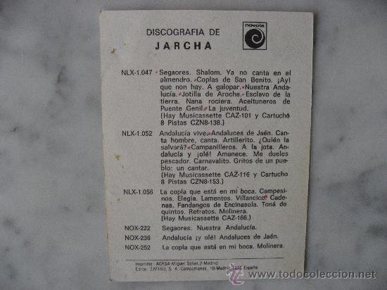 M&uacute;sica de colecci&oacute;n: POSTAL DE DICADA DEL GRUPO JARCHA. - Foto 2