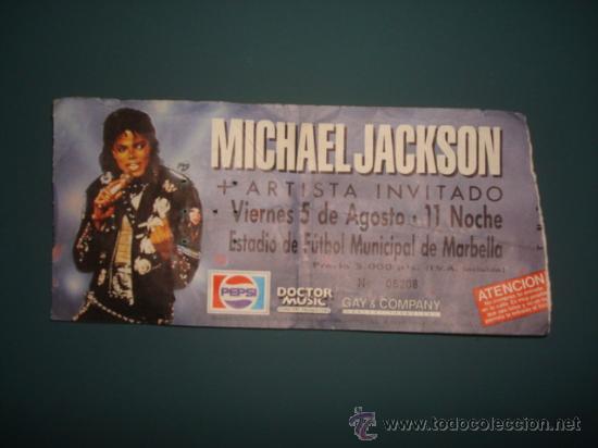 Entrada concierto michael jackson 1988-marbella - Vendido en Venta