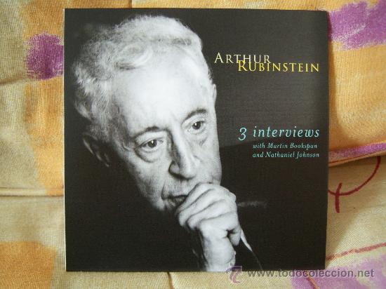 M&uacute;sica de colecci&oacute;n: (CD) ARTHUR RUBINSTEIN 3 interviews with Martin Bookspan and Nathaniel Johnson - Foto 1
