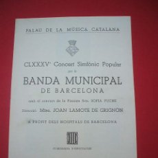 Música de colección: PALAU DE LA MÚSICA CATALANA - 26-6-1938 - PROGRAMA. Lote 32347991