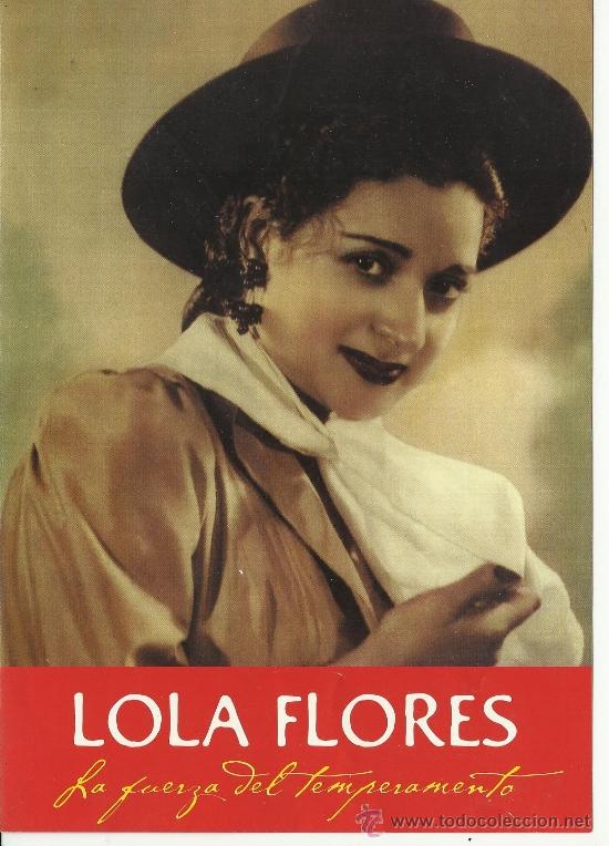 M&uacute;sica de colecci&oacute;n: Programa diptico exposicion lola flores la fuerza del temperamento.cadiz 2001