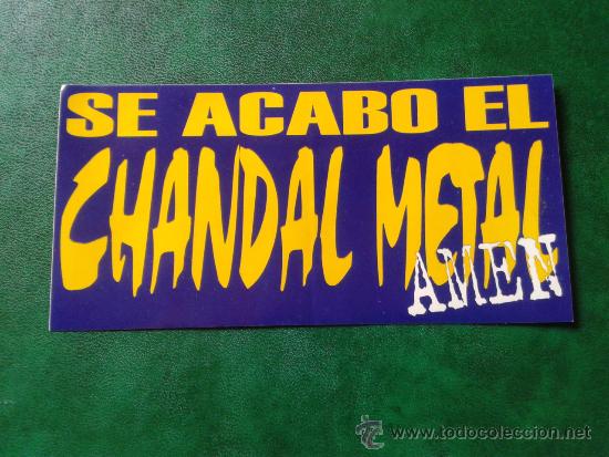 M&uacute;sica de colecci&oacute;n: Adhesivo pegatina grupo musical Amen Se acab&oacute; el chandal metal