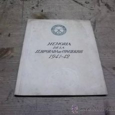 Música de colección: 1698.- MEMORIA DE LA TEMPORADA DE CONCIERTOS 1941-42 DE LA OBRA SINDICAL DE EDUCACION Y DESCANSO