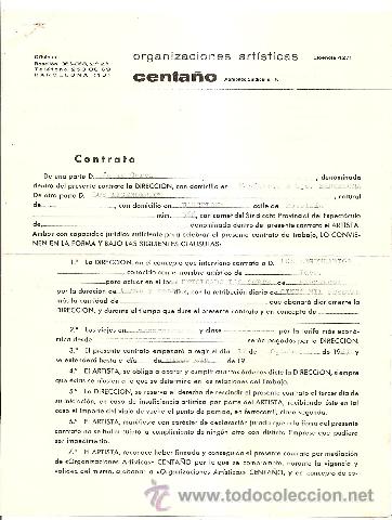 M&uacute;sica de colecci&oacute;n: LOS LEGENDARIOS - CONTRATO FIESTAS DE LAS CORTS (BARCELONA) A&Ntilde;O 1967