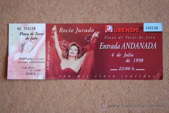 M&uacute;sica de colecci&oacute;n: Entrada. Roc&iacute;o Jurado. Plaza de Toros de Ja&eacute;n. 4 de julio de 1998.