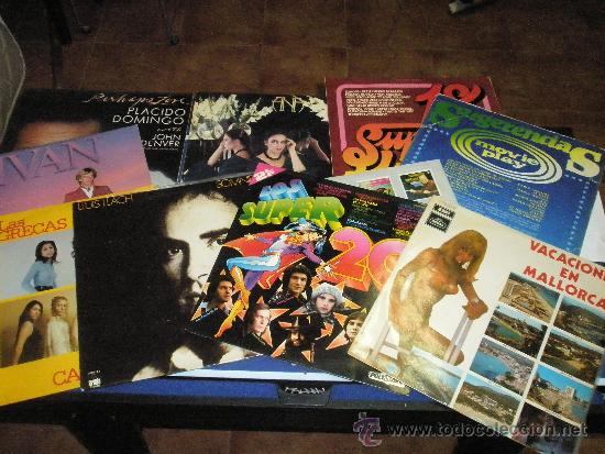M&uacute;sica de colecci&oacute;n: LP LOTE DE 10 DISCOS A&Ntilde;OS 70/80 ANA BEL&Eacute;N,LLUIS LLACH,PLACIDO DOMINGO,IVAN,GRECAS,MASIEL,PUNTOS.....