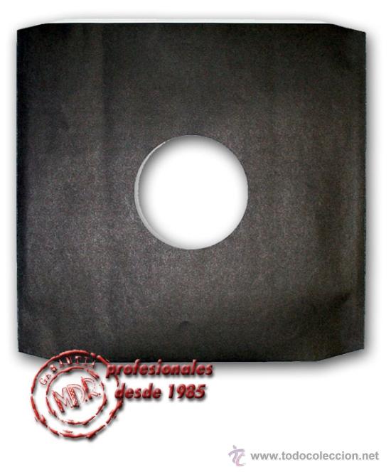 Musica di collezione: 100 FUNDAS INTERIORES NEGRAS DE PAPEL PARA VINILOS LP Y MAXI -NUEVAS-