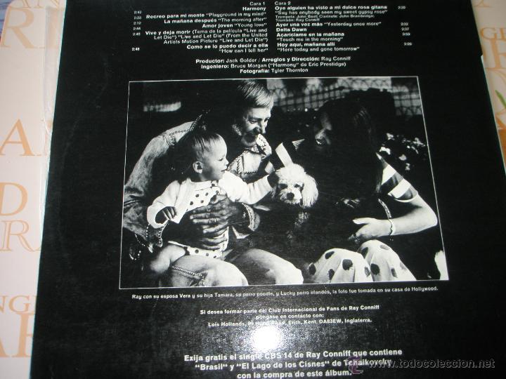 M&uacute;sica de colecci&oacute;n: LP-VINILO-RAY CONNIFF-HARMONY-1973-10 TEMAS-CBS-. - Foto 5