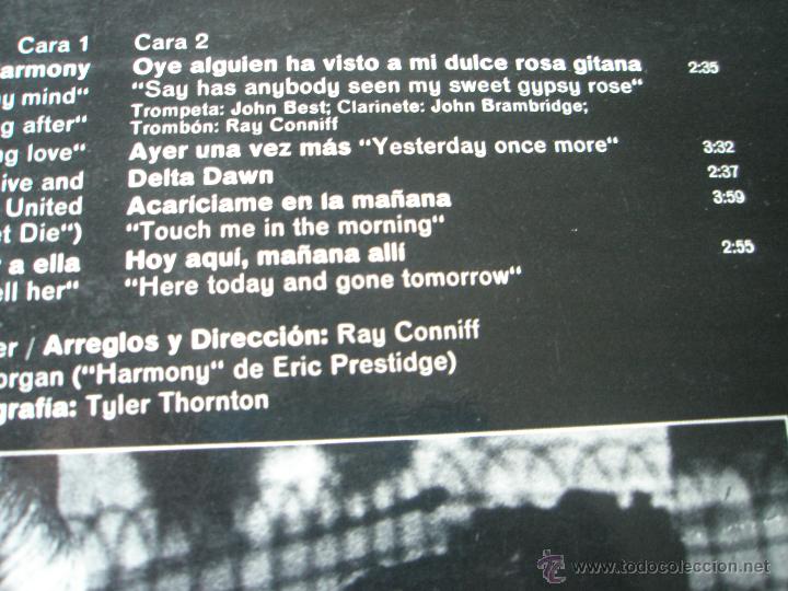 M&uacute;sica de colecci&oacute;n: LP-VINILO-RAY CONNIFF-HARMONY-1973-10 TEMAS-CBS-. - Foto 3