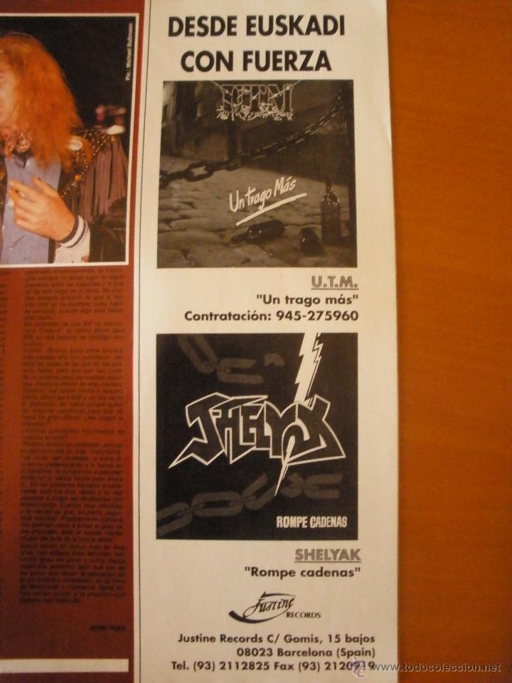 M&uacute;sica de cole&ccedil;&atilde;o: utm shelyak 1990 hoja de revista Advert Promo