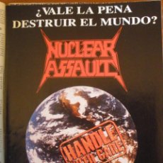 Música de colección: NUCLEAR ASSAULT HANDLE WITH CARE 1989 HOJA DE REVISTA ADVERT PROMO. Lote 42805108