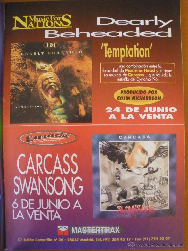 Musica di collezione: dearly beheaded carcass 1996 promo magazine advert