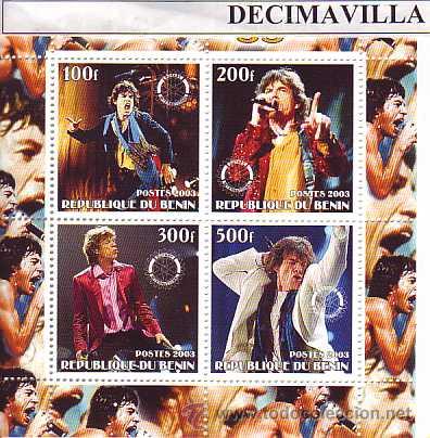 M&uacute;sica de colecci&oacute;n: PRMS398, BENIN, 2003, MICK JAGGER - Foto 1