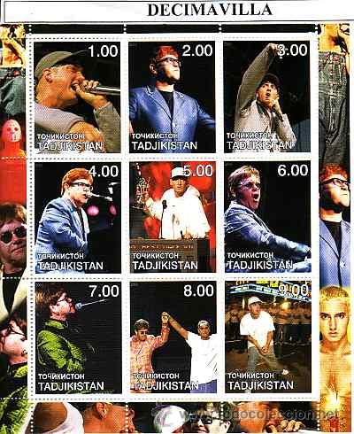 M&uacute;sica de colecci&oacute;n: PRMS463, TADJIKISTAN, 2001, ELTON JOHN, EMINEM
