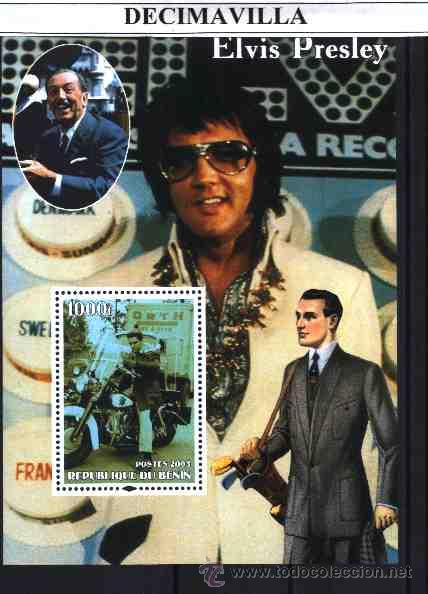 M&uacute;sica de cole&ccedil;&atilde;o: PRVR204, BENIN, 2003, WALT DISNEY, ELVIS PRESLEY, HB5