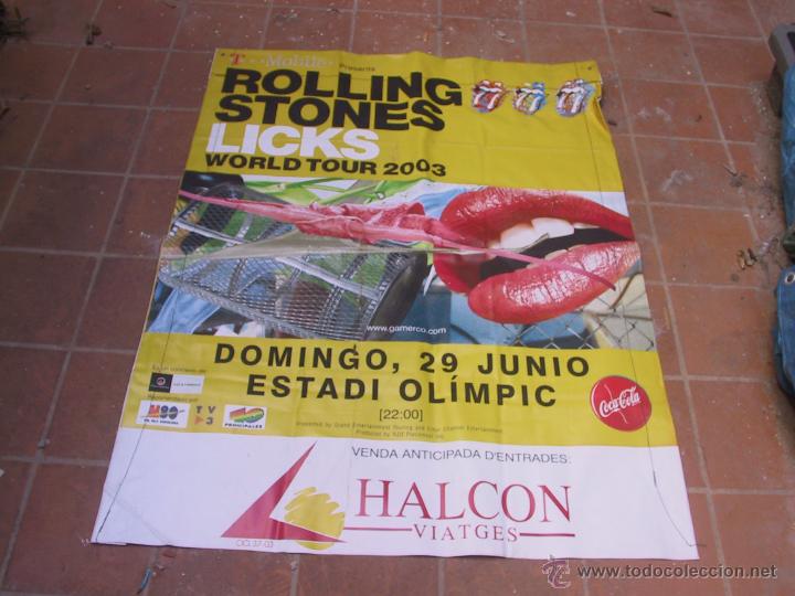 M&uacute;sica de colecci&oacute;n: THE ROLLING STONES LICKS WORLD TOUR 2003 - CARTEL DE FAROLAS BARCELONA