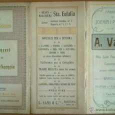 Música de colección: PROGRAMA DE MANO PALAU DE LA MUSICA CATALANA 1916 ESCOLES PATRONAT OBRER LES CORTS (BARCELONA)