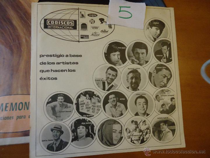 M&uacute;sica de colecci&oacute;n: DISCO VINILO RARO - EMI CODISCOS SERIE INTERNACIONAL, AMEMONOS , ODEON - EDIT. COLOMBIA - Foto 4