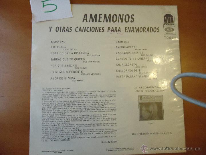 M&uacute;sica de colecci&oacute;n: DISCO VINILO RARO - EMI CODISCOS SERIE INTERNACIONAL, AMEMONOS , ODEON - EDIT. COLOMBIA - Foto 9