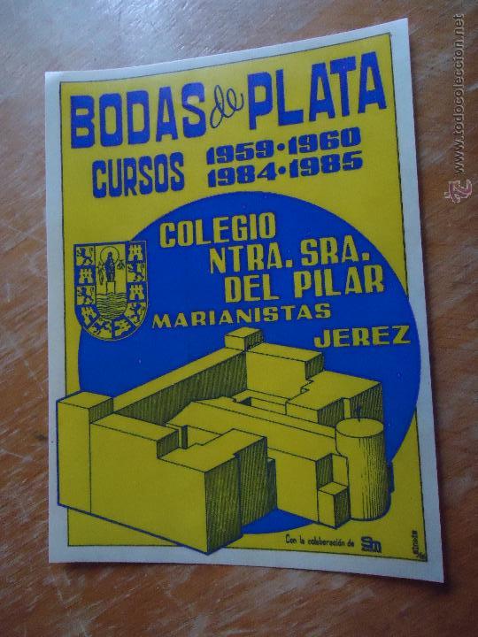 M&uacute;sica de colecci&oacute;n: ANTIGUA PEGATINA COLEGIO NUESTRA SE&Ntilde;ORA VIRGEN DEL PILAR JEREZ CADIZ CURSOS
