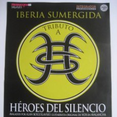 Música de colección: CARTEL ORIGINAL TRIBUTO A HEROES DEL SILENCIO. IBERIA SUMERGIDA