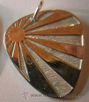 Musiksammlung: Colgante pua de plata con dibujo sol naciente en plata de ley maciza - 8grs