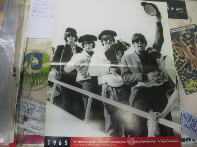 M&uacute;sica de colecci&oacute;n: POSTER DE THE BEATLES LLEGADA A BARCELONA 1965 - LA VANGUARDIA 1991