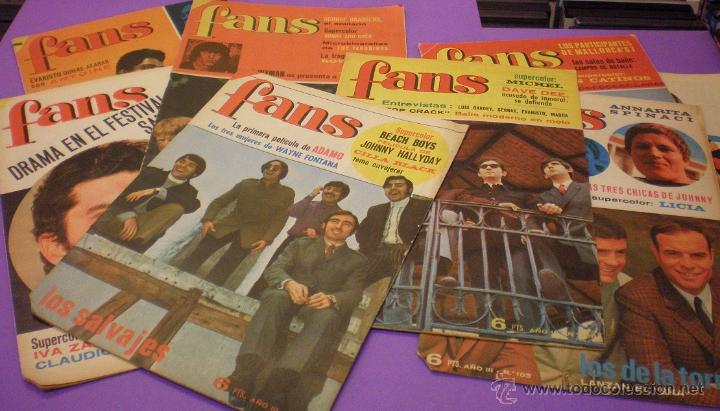 M&uacute;sica de colecci&oacute;n: Revista Fans - 1965 - Lote 8 n&uacute;meros