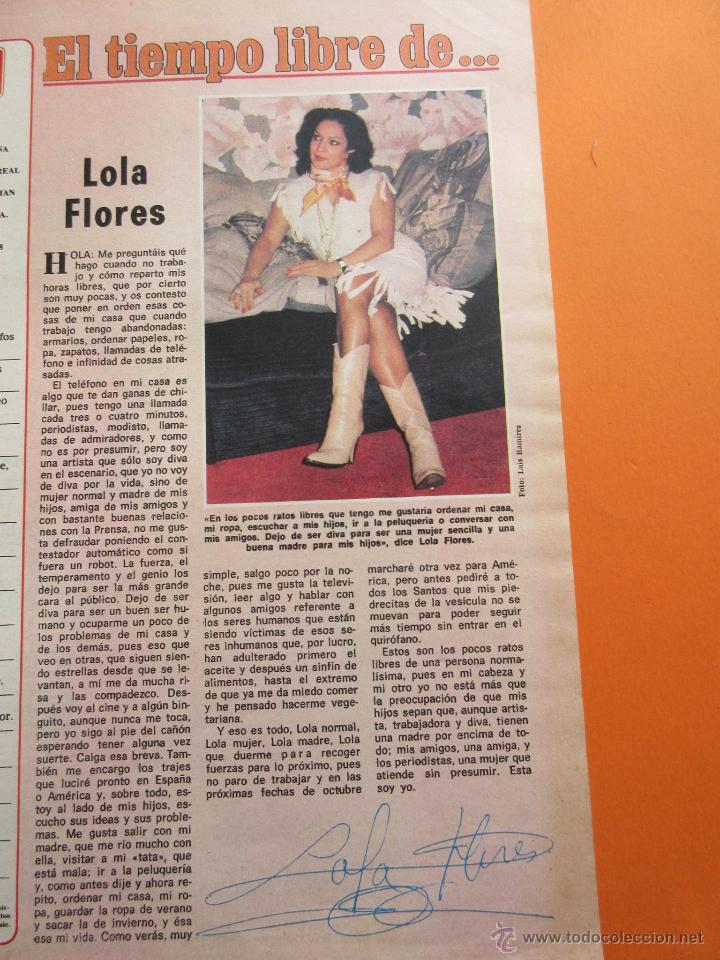 M&uacute;sica de colecci&oacute;n: RECORTE 1981 - LOLA FLORES Y SU FIRMA - 1 PAGINAS