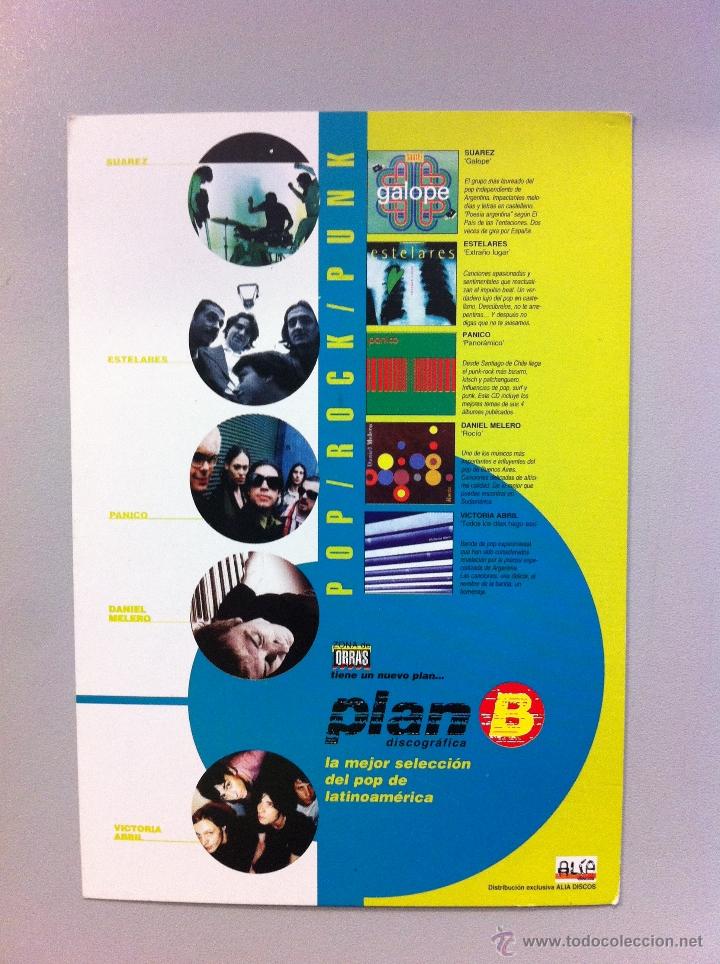 M&uacute;sica de colecci&oacute;n: POSTAL PUBLICIDAD DISCOGR&Aacute;FICA PLAN B. ESTELARES, VICTORIA ABRIL, SUAREZ, PANICO, DANIEL MELERO