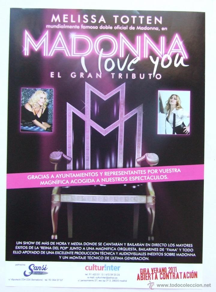 M&uacute;sica de colecci&oacute;n: MADONNA CARTEL PROMOCION DOBLE DE MADONNA MELISSA TOTTEN