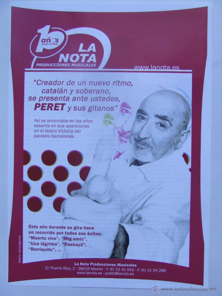 M&uacute;sica de colecci&oacute;n: PERET CARTEL PROMOCIONAL DE GIRA
