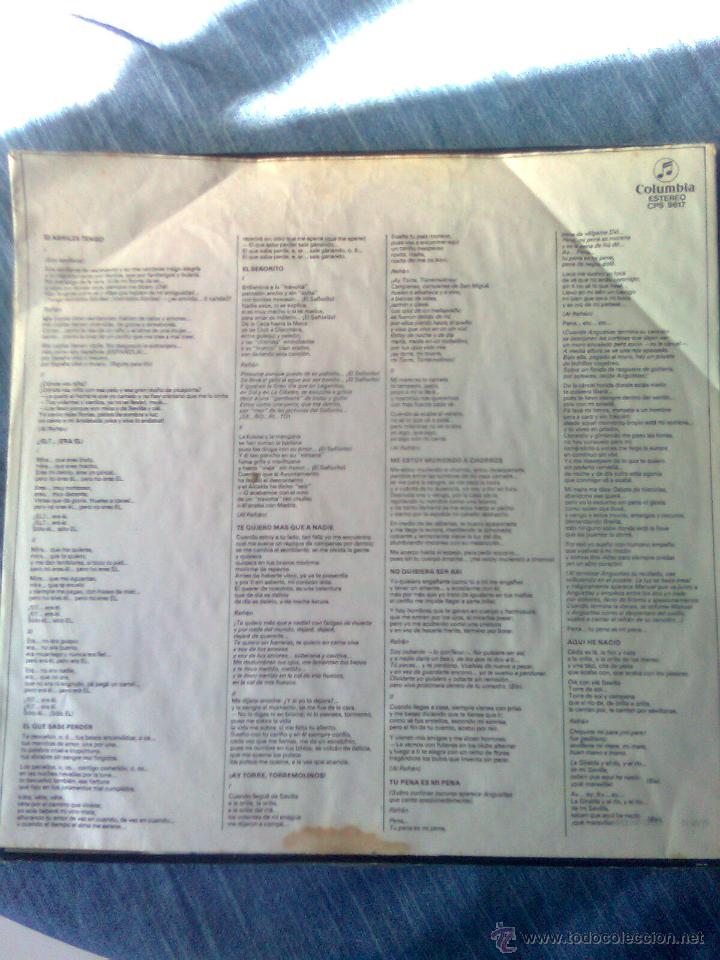 M&uacute;sica de colecci&oacute;n: Encarte sobre original del disco Abriles tengo de isabel pantoja (Columbia, 1979)