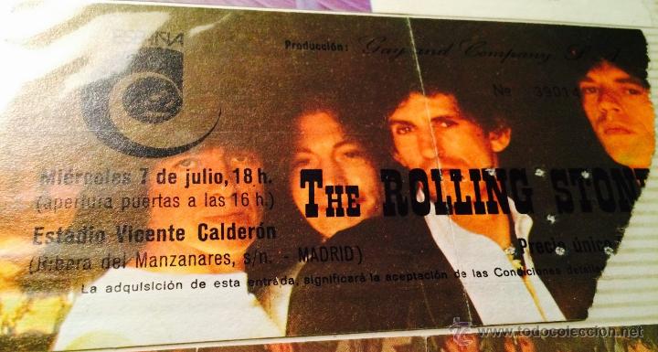 M&uacute;sica de colecci&oacute;n: TICKET-ENTRADA ROLLING STONES MADRID.VICENTE CALDERON 1982