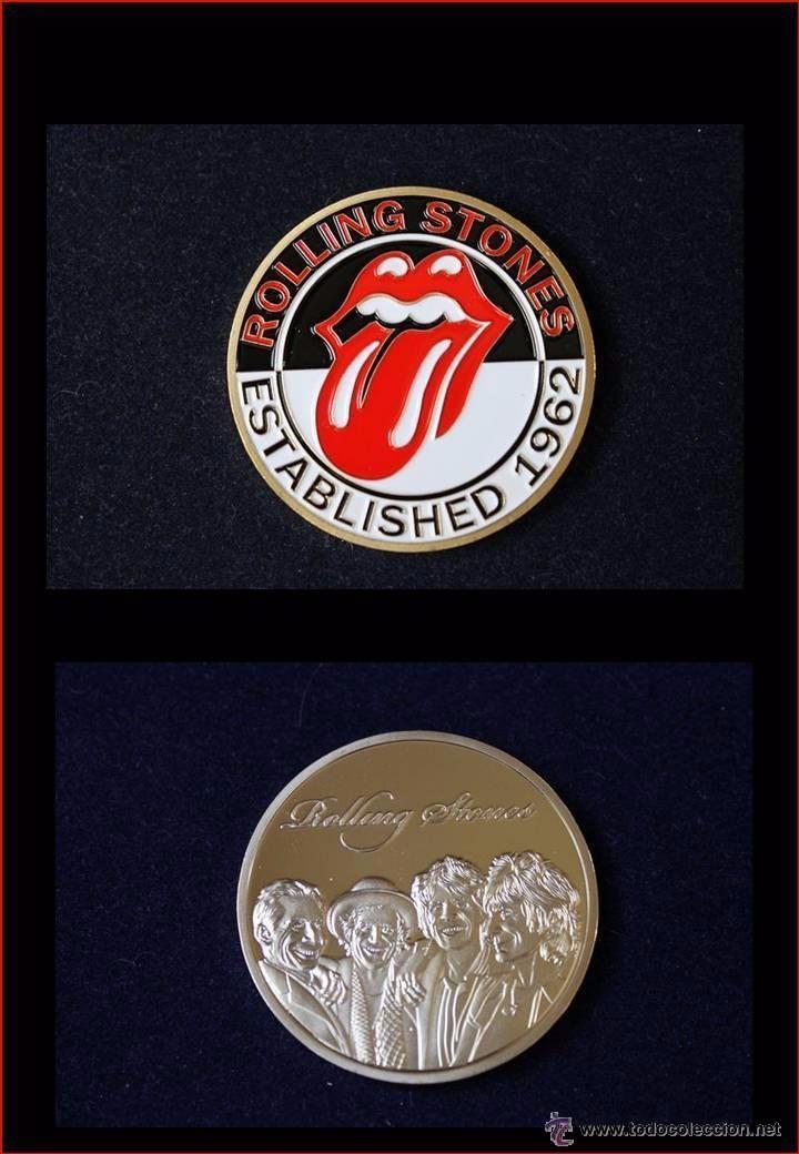 M&uacute;sica de colecci&oacute;n: MONEDA CONMEMORATIVA DE LOS ROLLING STONES BA&Ntilde;ADA EN ORO 24 KT