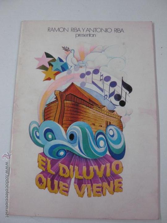 M&uacute;sica de colecci&oacute;n: FOLLETO PUBLICITARIO DE EL DILUVIO QUE VIENE. RAMON Y ANTONIO RIBA.TEATRO VICTORIA BARCELONA.