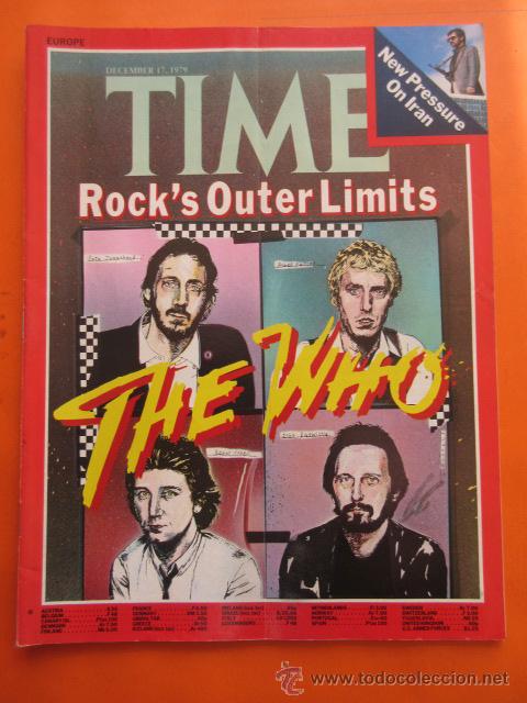 M&uacute;sica de cole&ccedil;&atilde;o: REVISTA COMPLETA TIME 17 DICIEMBRE 1979 - THE WHO ROGER DALTRY PETE TOWNSHEND  - INGLES
