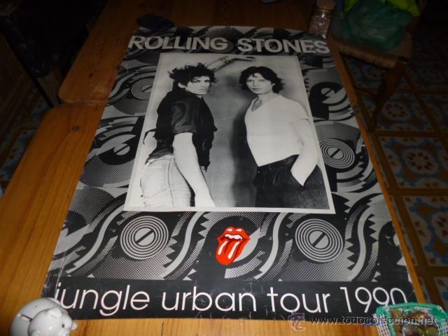 M&uacute;sica de colecci&oacute;n: Cartel Rolling Stone Jungle Urban Tour 1990 62X89