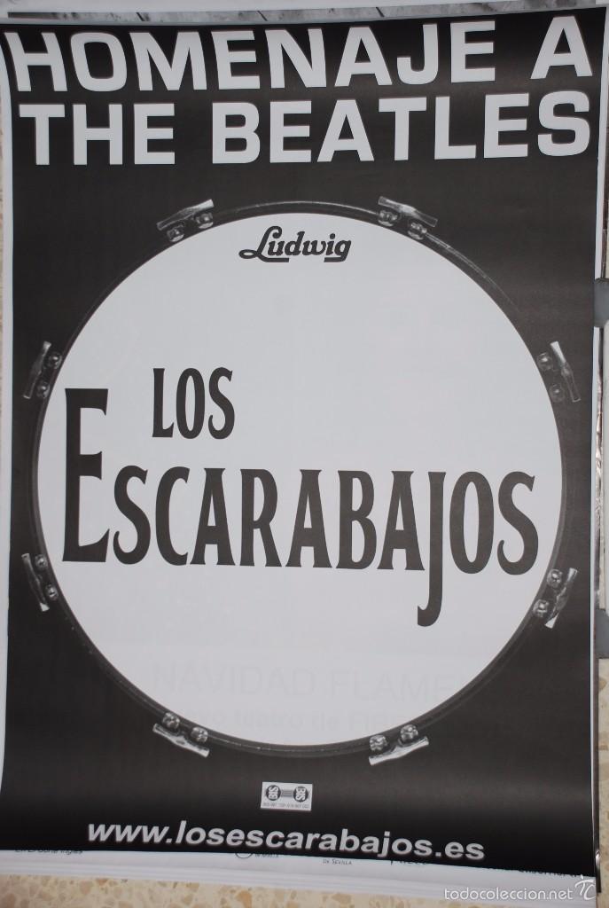 M&uacute;sica de colecci&oacute;n: LOS ESCARABAJOS *HOMENAJE A THE BEATLES* CARTEL 70X100CM. APROX.