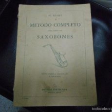 Música de colección: SAXOFON, METODO COMPLETO PARA TODOS LOS SAXOFONES ANTIGUO CON DESPLEGABLES. Lote 56907487