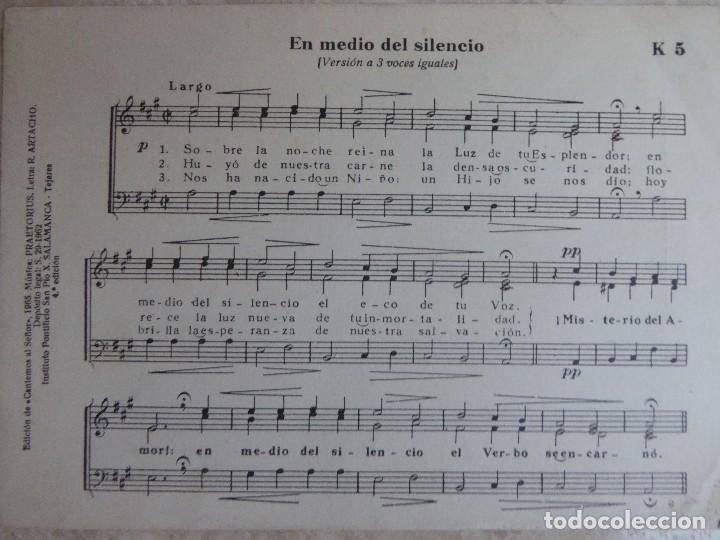 Musica di collezione: PARTITURA &rdquo;EN MEDIO DEL SILENCIO&rdquo; (CANTO RELIGIOSO)