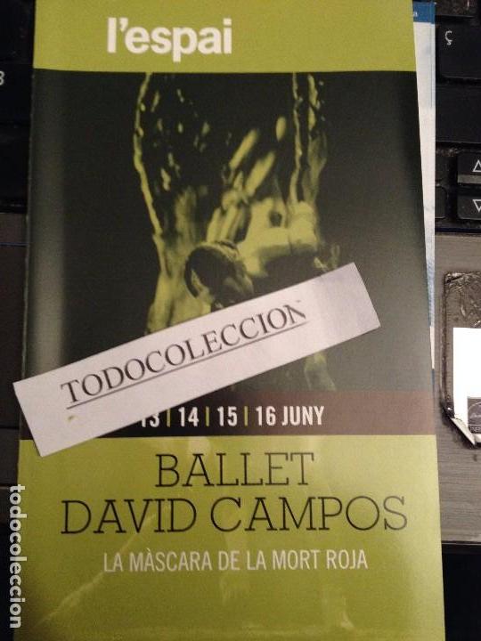 M&uacute;sica de colecci&oacute;n: Diptic lEspai juny 2002 programa BALLET DAVID CAMPOS, la mascara de la mort roja - Foto 1