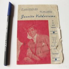 Música de colección: CANCIONERO DE JUANITO VALDERRAMA DEDICADO CON SU FIRMA Y LETRAS DE CANCIONES
