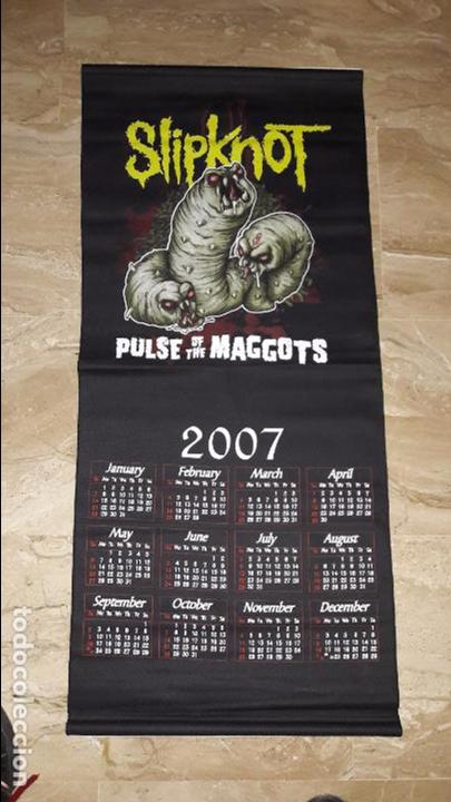 M&uacute;sica de cole&ccedil;&atilde;o: Slipknot &lrm;&ndash; Pulse Of The Maggots calendario 2007 de tela 92 x 42 cm nuevo de almacen