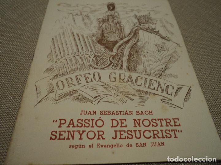 M&uacute;sica de colecci&oacute;n: orfeo graciense passio de nostre senyor 1952 pura gomez y cayetano renom