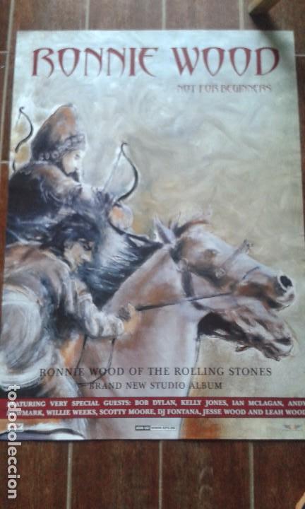 M&uacute;sica de colecci&oacute;n: CARTEL POSTER . RONNIE WOOD. ROLLING STONES . PROMOCIONAL. ORIGINAL.