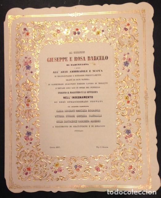 M&uacute;sica de colecci&oacute;n: GIUSEPPE E ROSA BARCELO DI BARCELONA I QUALI ALL'ARTE AMMIRABILE E NUOVA 1857 PROGRAMA