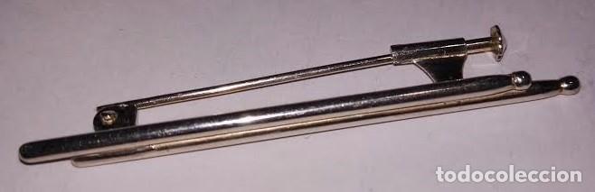 M&uacute;sica de cole&ccedil;&atilde;o: alfiler baquetas bater&iacute;a en plata de ley macizas - 58mm