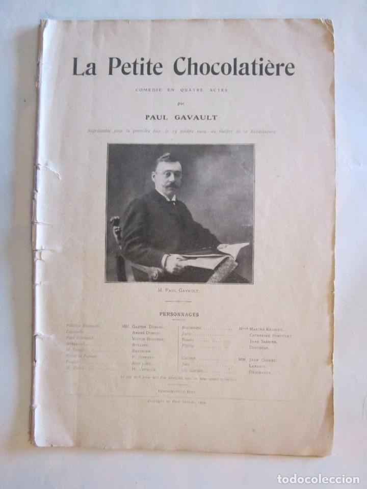 M&uacute;sica de colecci&oacute;n: OBRA DE TEATRO LA PETITE CHOCOLATIERE 1909